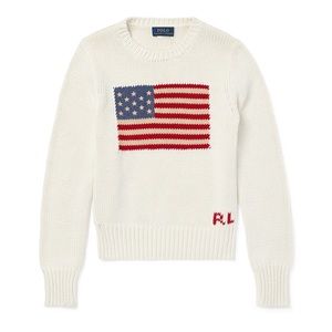 RALPH LAUREN SPORT AMERICAN FLAG SWEATER  LARGE